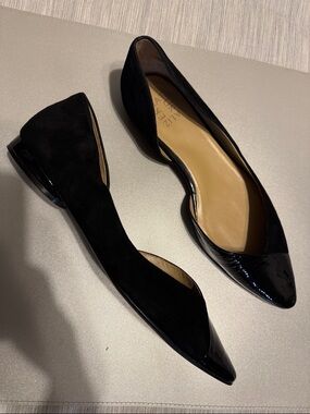 11W Naturalizer womens Hayden Black suede leather Ballet Flat